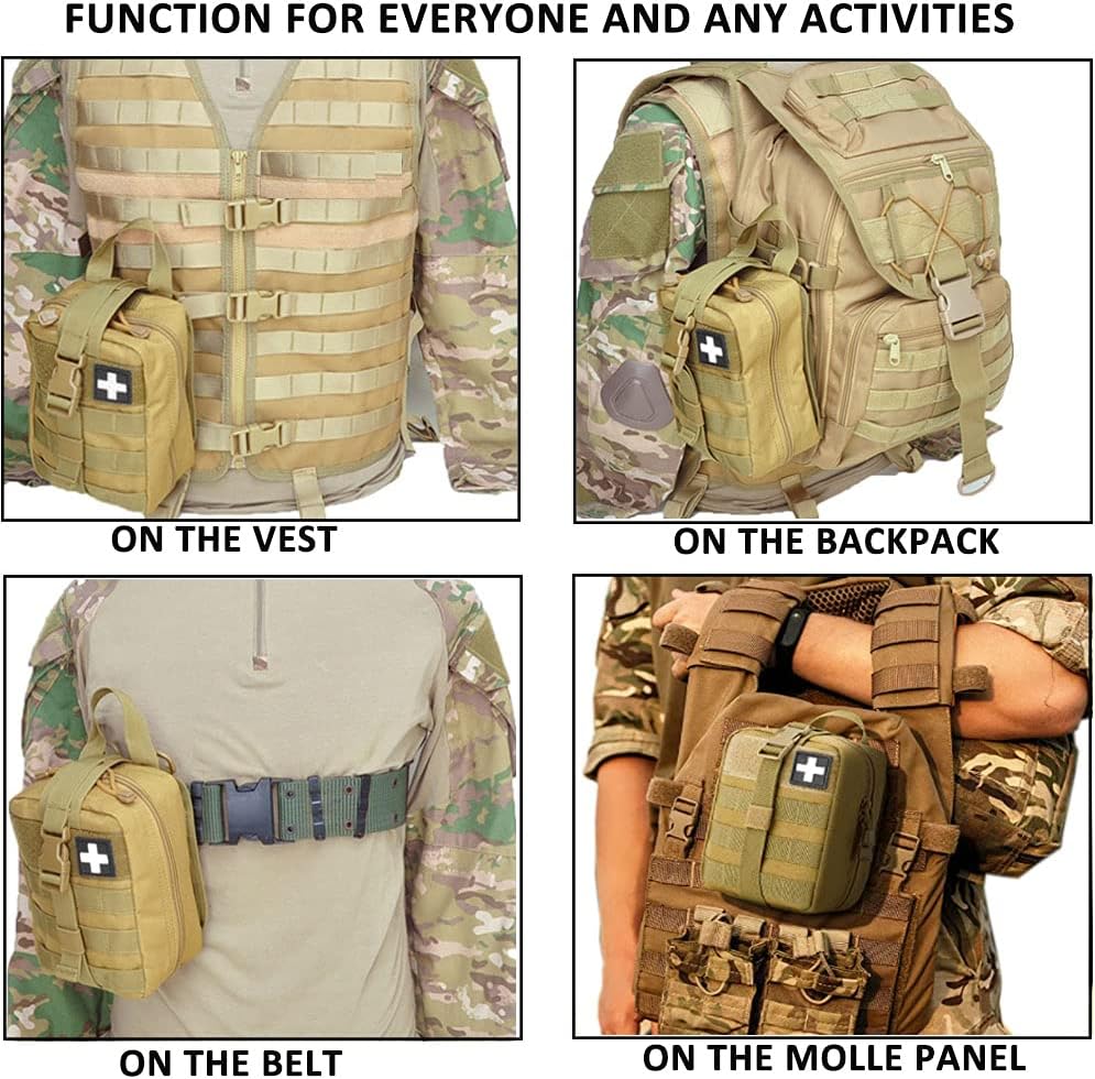 1000D Molle Ifak bolsa rasgada, táctica rasga, bolsa médica vacía, bolsa militar de primeros auxilios solo para camping, senderismo, viajes