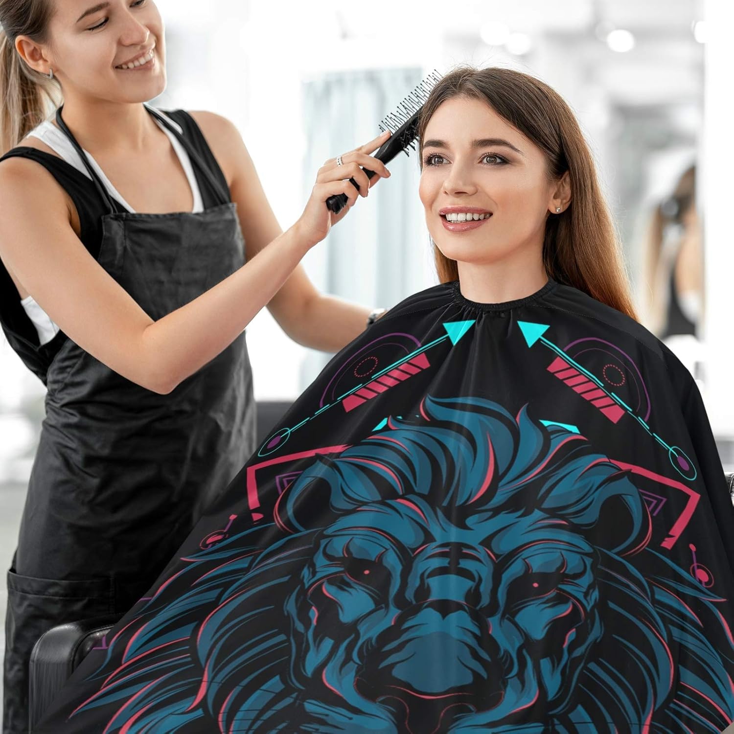 visesunny Delantal profesional del cabo del pelo del poliéster del pelo del pelo del pelo del cabo delantal antiestático de
