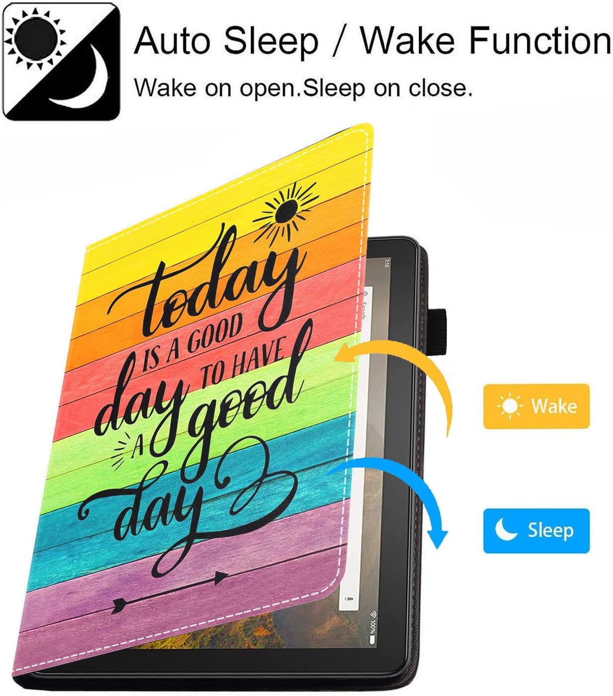 Funda para tablet Fire HD 10Fire HD 10 Plus de 10.1 pulgadas (11 generación, lanzada en 2021)  Funda delgada de piel sintética con soporte para