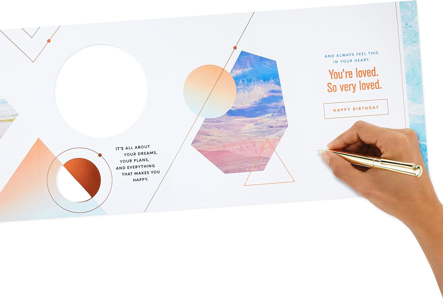Hallmark Tarjeta de cumpleaños para hijo (decoración colgante o exhibible, montañas modernas)