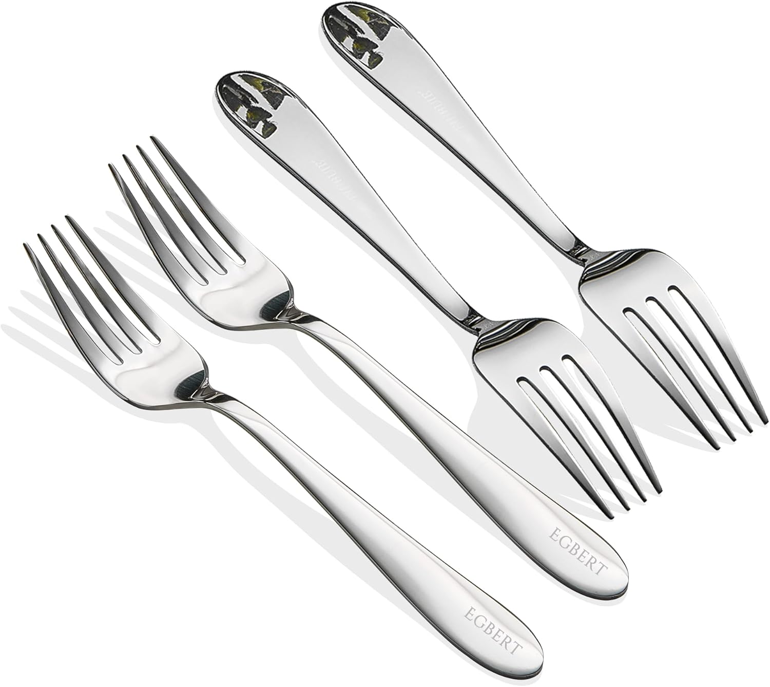 Juego de 4 tenedores de cena personalizados, 7.87 pulgadas de acero inoxidable de alta calidad con texto personalizado, tenedores de mesa, tenedores