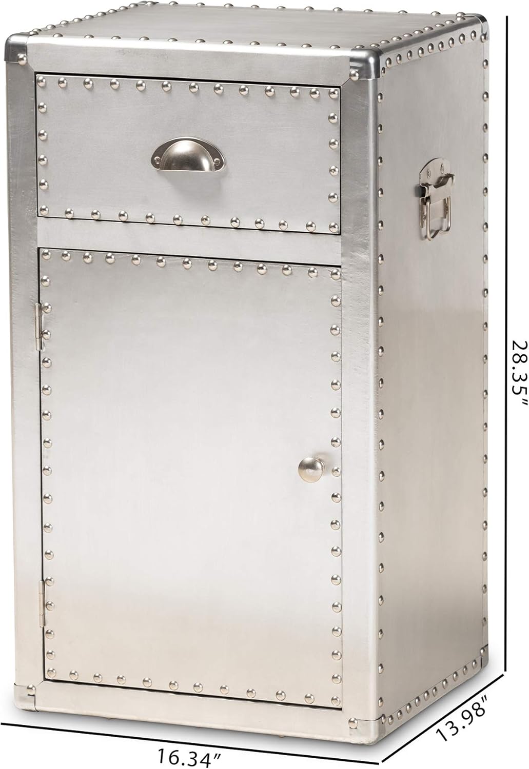 Baxton Studio Estanterías y gabinetes multiusos, plata