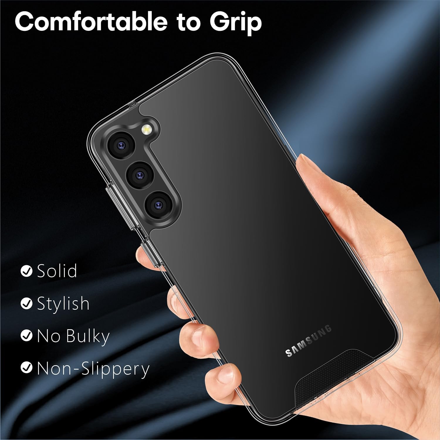 Rayboen Funda híbrida transparente a prueba de golpes, antiarañazos, elegante, ligera, duradera, para Samsung Galaxy S23 5G, transparente