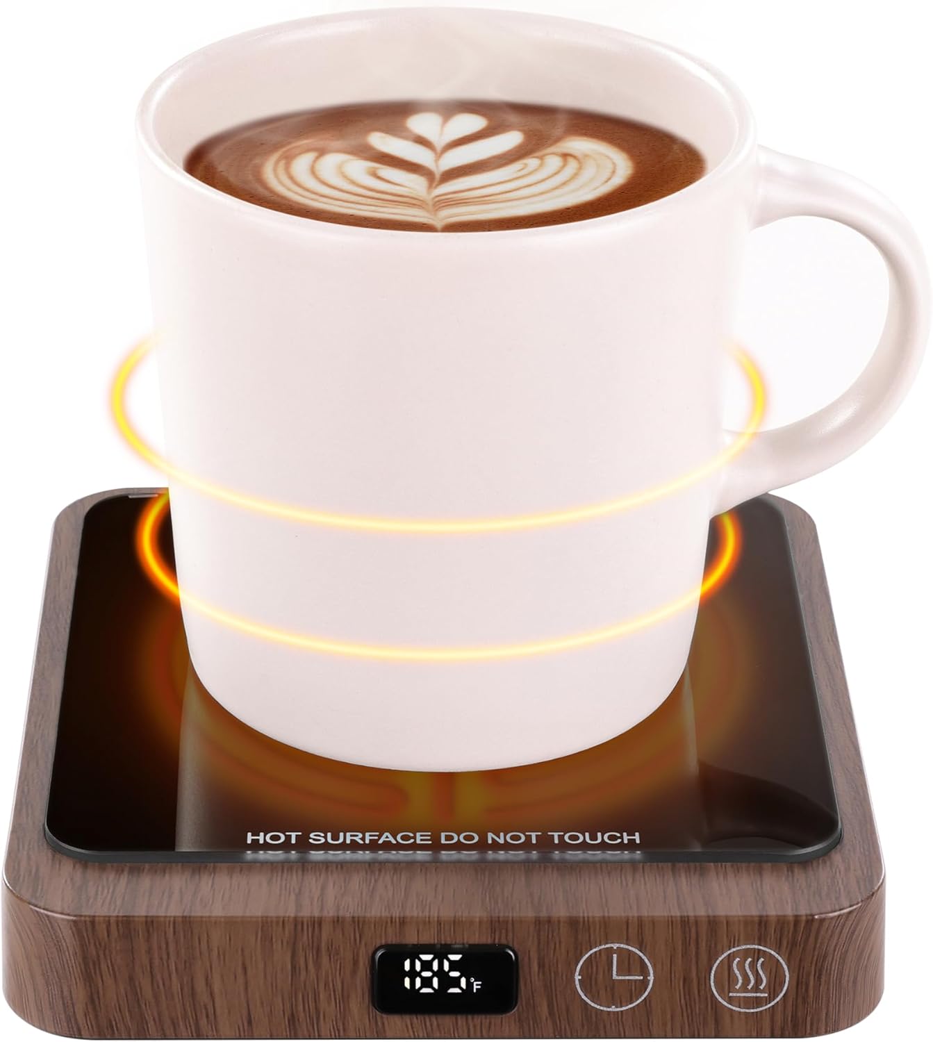 Rigstne Calentador de taza de café  Calentador de tazas portátil de 20 W para escritorio, calentador de taza de café con apagado automático, plato