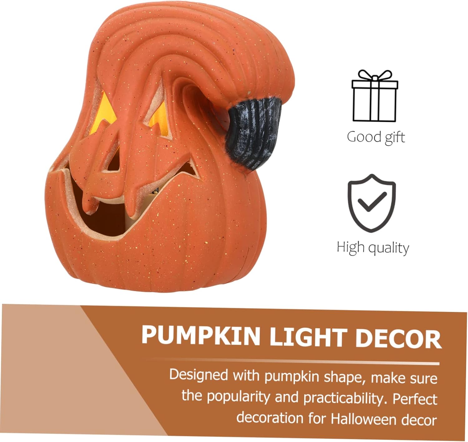 DOITOOL Adorno de linterna de calabaza para decoración al aire libre, decoración de casa para el hogar, decoración para Halloween, luz de calabaza