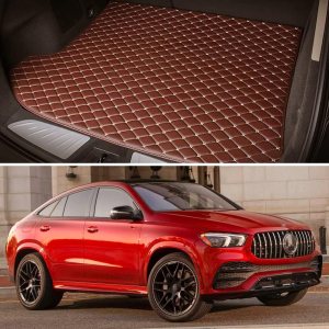 Tapete para maletero de automóvil, ajuste personalizado, compatible con Mercedes-Benz Clase GLE Coupé GLE450 GLE53 GLE63S 2021-2022 (marrón con Tapete para maletero de automóvil, ajuste personalizado, compatible con Mercedes-Benz Clase GLE Coupé GLE450 GLE53 GLE63S 2021-2022 (marrón con