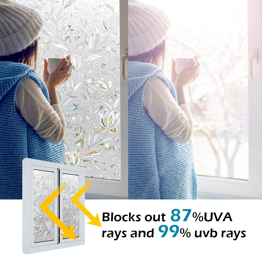 Película de privacidad para ventana, cubierta de vidrio extraíble esmerilado para baño, adhesivo opaco por estática y control de calor, adhesivo