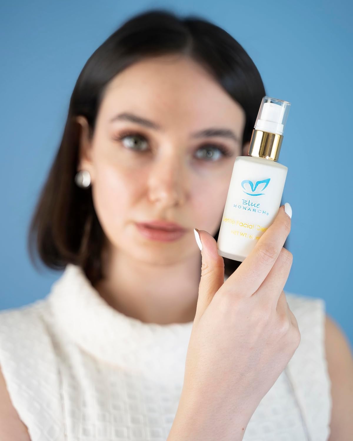 Blue Monarch – Limpiador facial suave y esponja de seda de mar, trata todo tipo de piel, especialmente pieles secas y sensibles, suaviza, nutre,