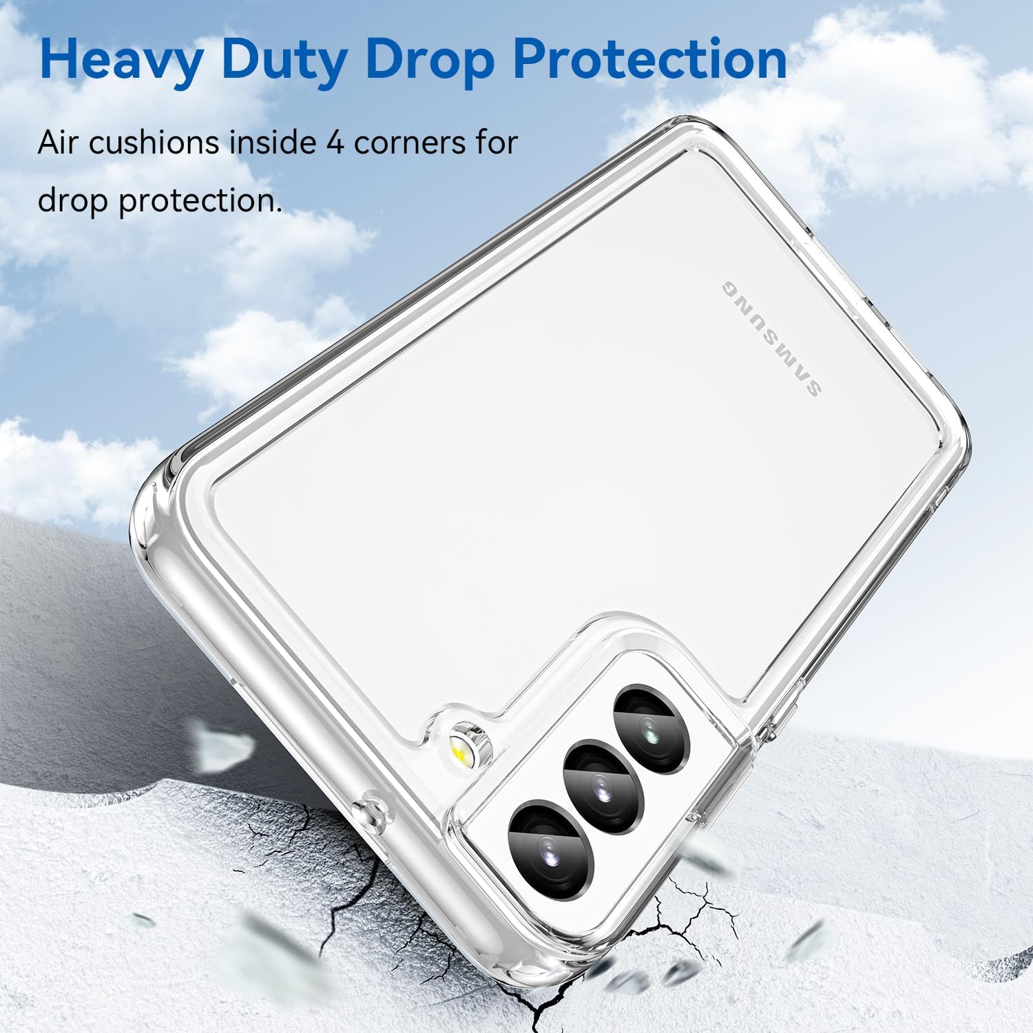KOARWVC Funda transparente para Galaxy S22, Samsung S22 5G SM-S901U, funda suave y transparente de TPU para teléfono, a prueba de golpes,