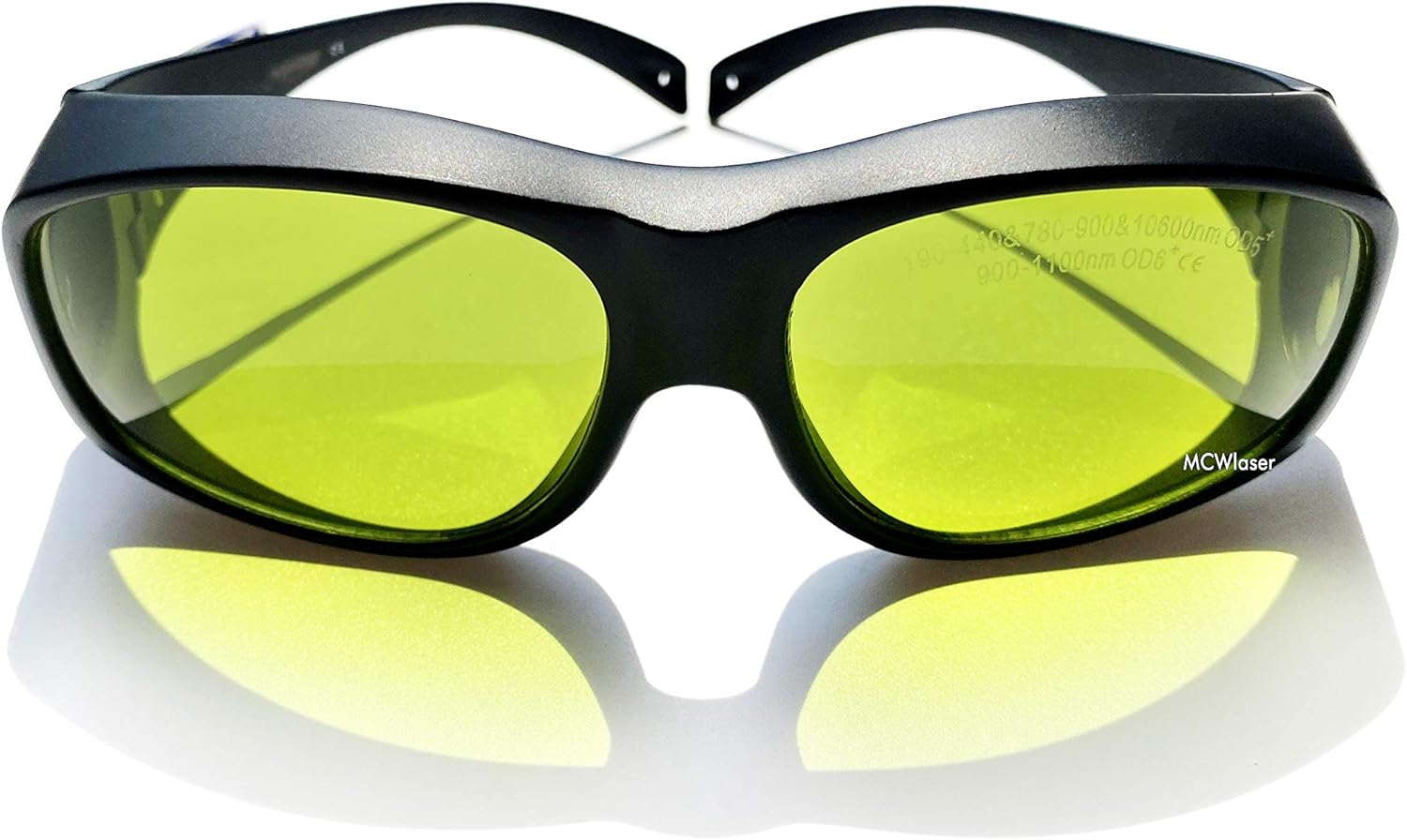 MCWlaser Gafas de seguridad láser para 190-440 y 780-900nm, 900-1100nm, 10600nm típico para 355nm 405nm 808nm 980nm 1064nm 10600nm EP-17 estilo 9