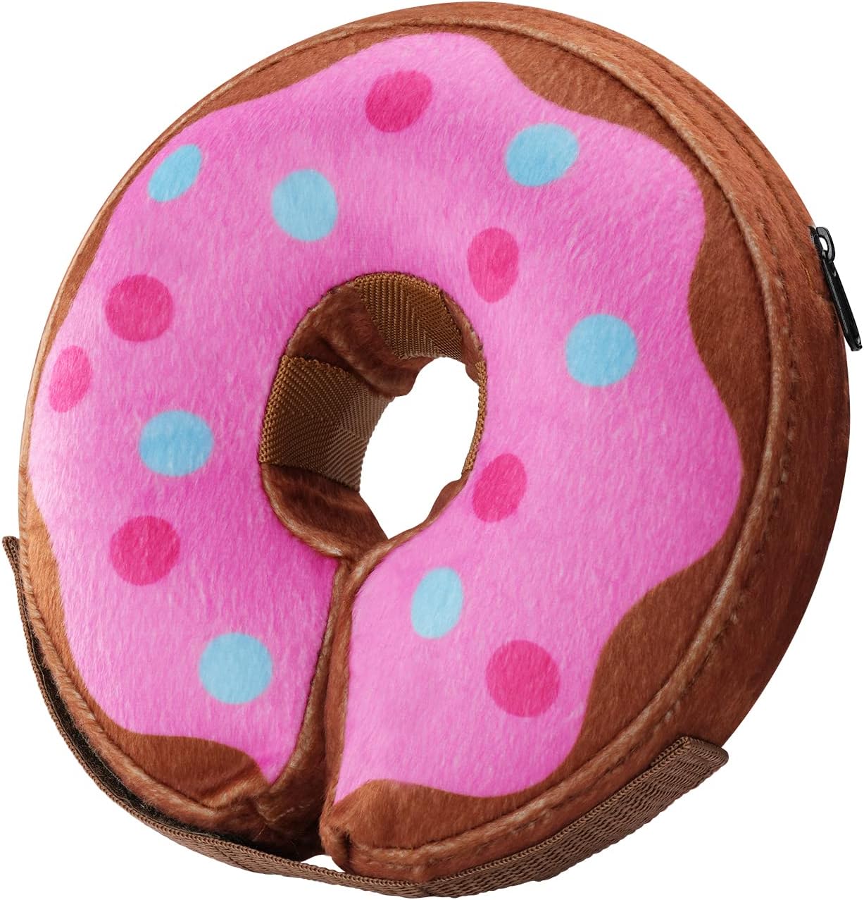 Collar inflable de cono para perros y gatos, collar suave de recuperación de mascotas que no bloquea la visión E-Collar (M, rosa)