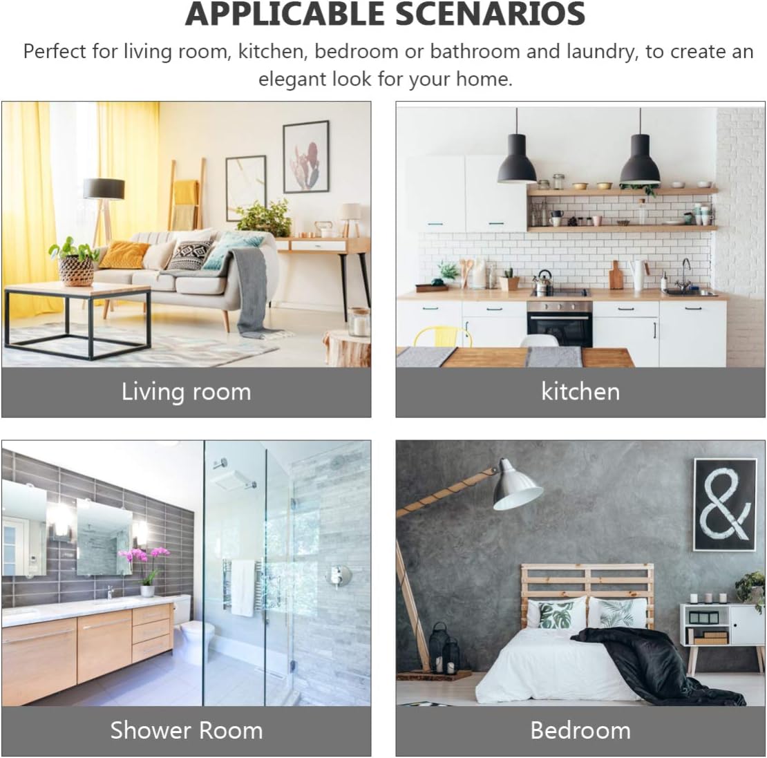 Pegatina de línea de bordes de pared, borde de pared, borde de cintura, tiras de moldura autoadhesivas, cinta de sellado decorativa para fondo del