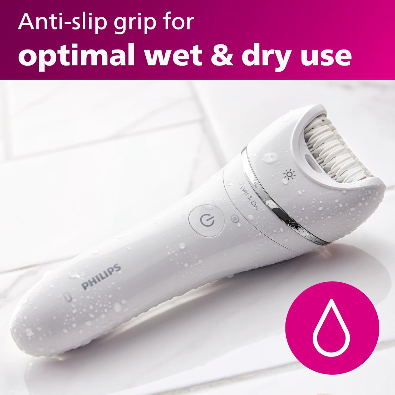 Philips Beauty Epilator Series 8000, Wet & Dry, afeitadora y recortadora 3 en 1 para mujer con 8 accesorios, BRE72014