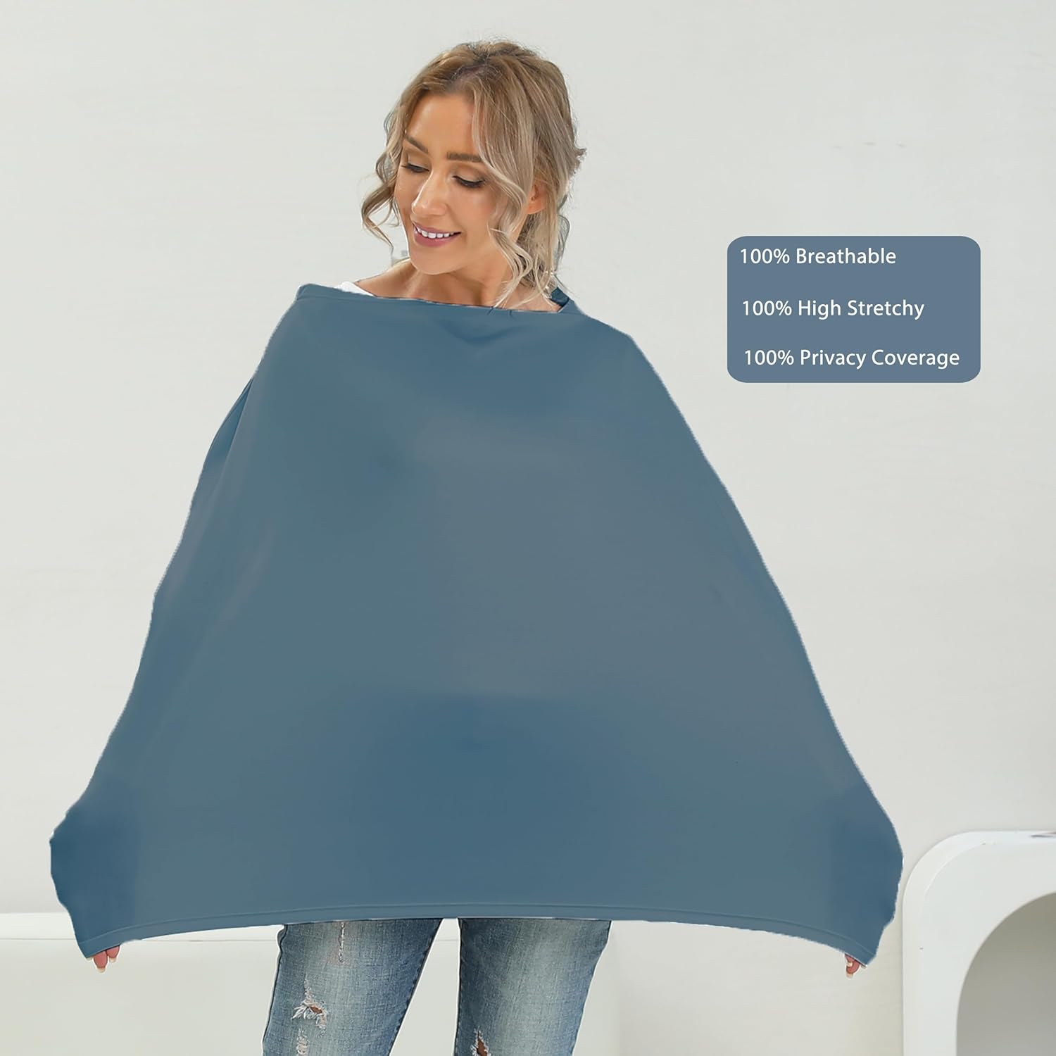 Funda de asiento de automóvil transpirable para bebés, funda de lactancia de rayón suave multiusos para lactancia, toldo de asiento de automóvil