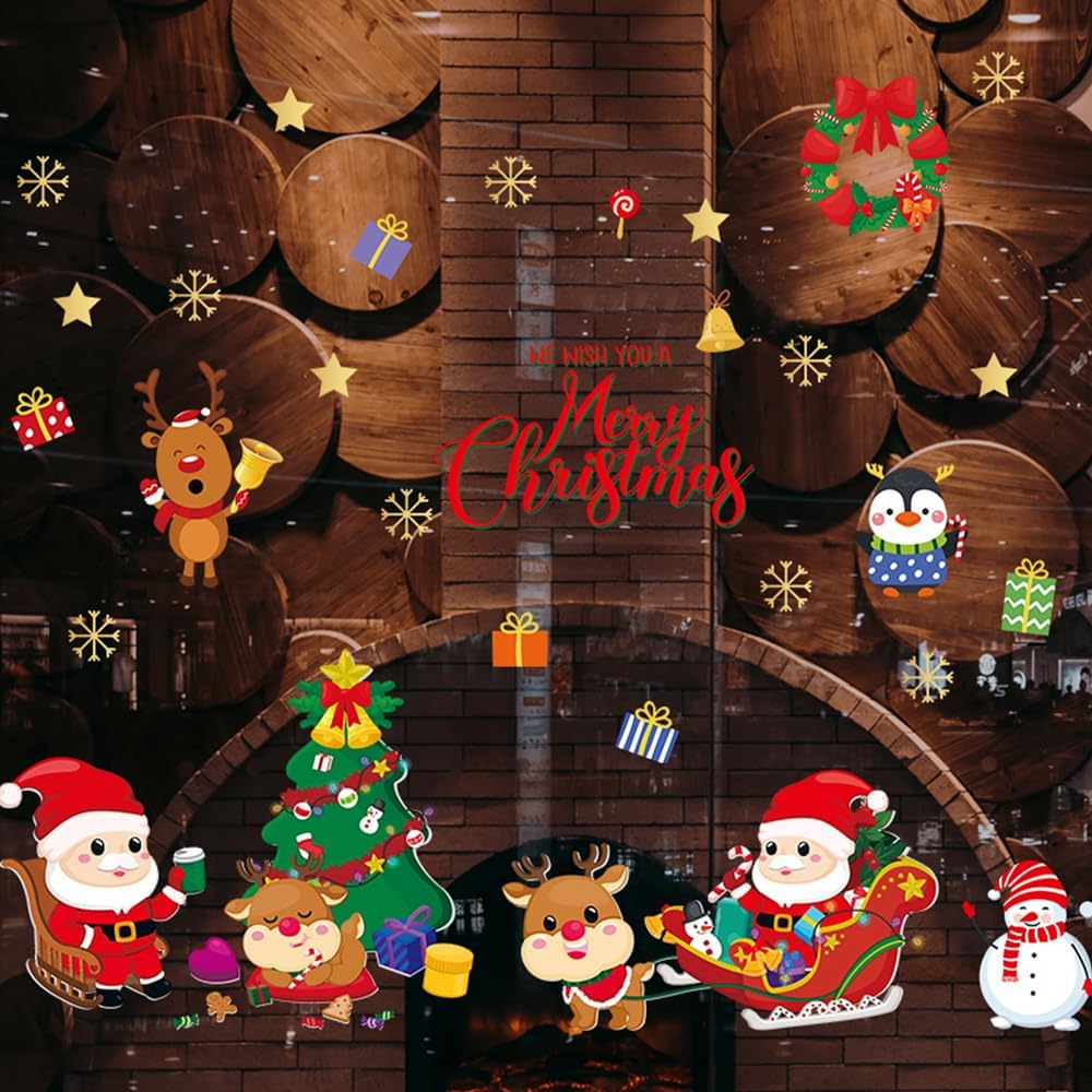 Calcomanías de pared de Navidad, calcomanías de pared de Navidad extraíbles, calcomanías de pared de Navidad, calcomanías de pared de Navidad,