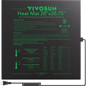Alfombrilla de calor Vivosun durable impermeable. Almohadilla de calefacción cálido hidropónico. Alfombrilla de calor Vivosun durable impermeable. Almohadilla de calefacción cálido hidropónico.