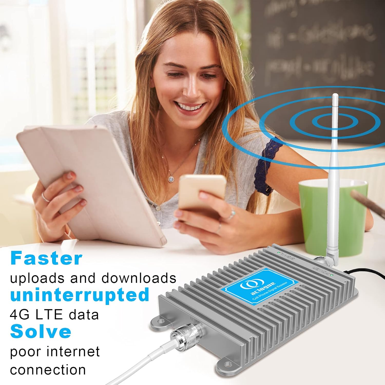 Amplificador de señal de teléfono celular para Verizon 5G 4G LTE 700MHz Band 13 Kits de antena de refuerzo de señal celular, aumenta los datos y