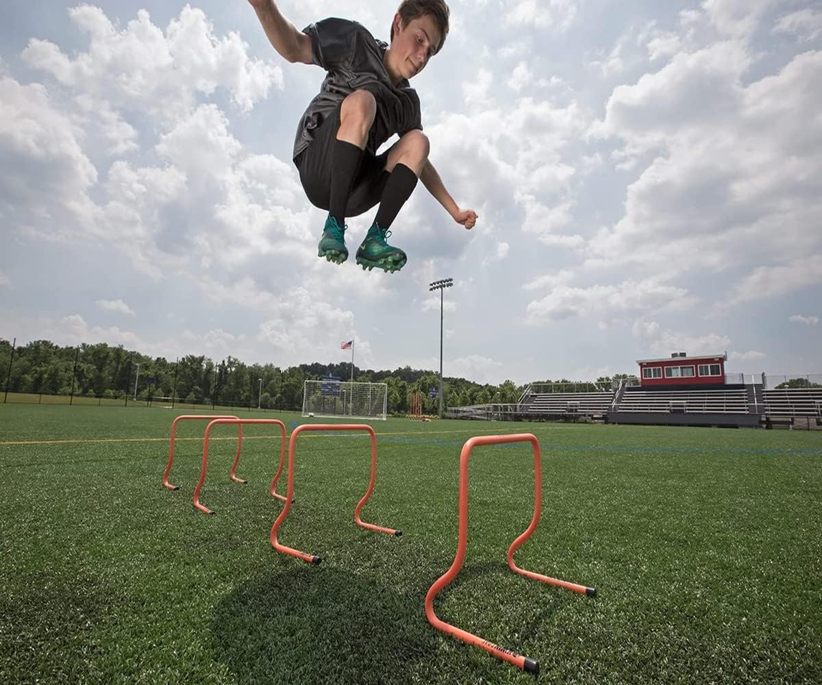 Lippbest Huellas de entrenamiento de velocidad, paquete de 6 obstáculos de entrenamiento de agilidad, equipo de práctica deportiva para atletas,