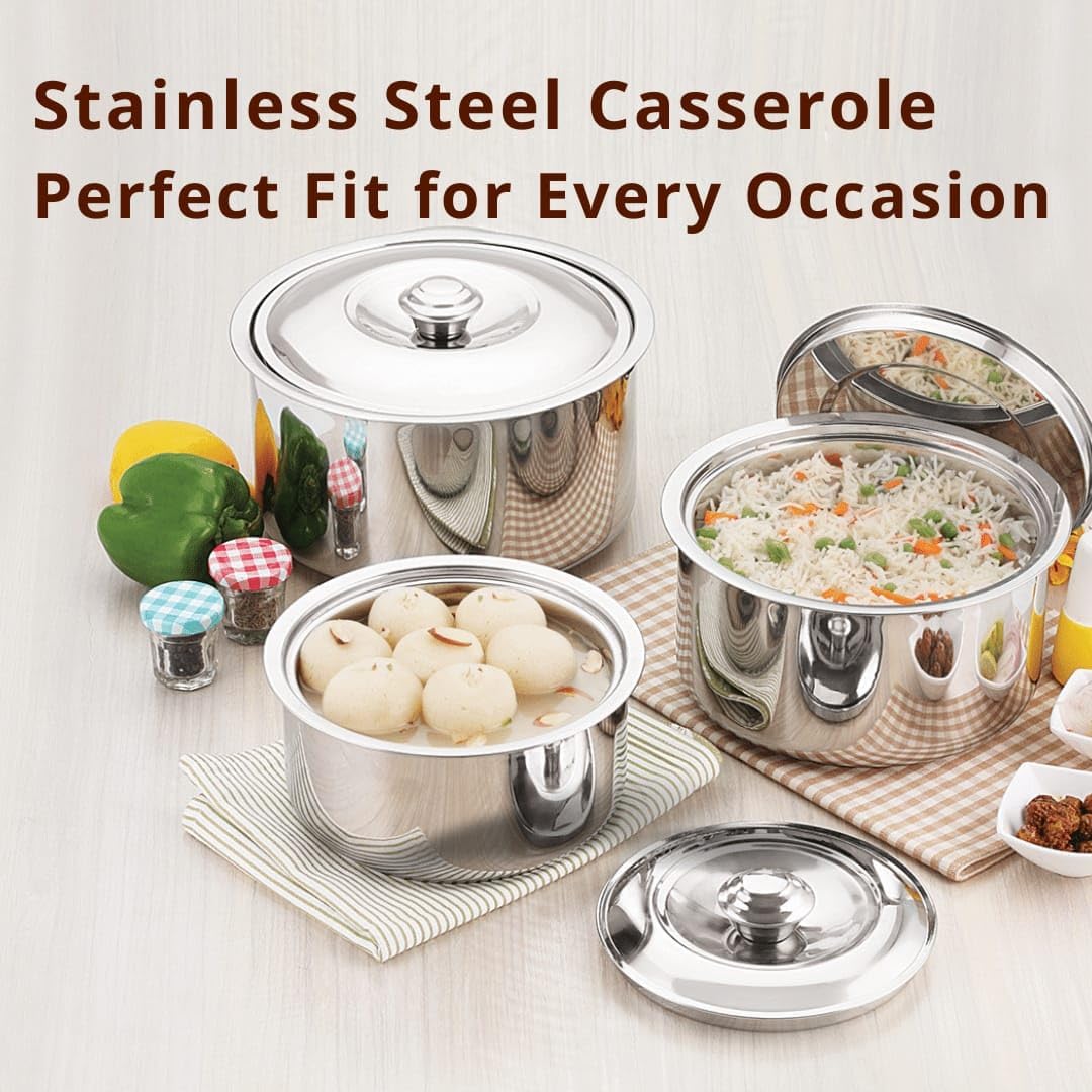 Juego de cazuela y olla de acero inoxidable – Estuche caliente de doble pared con aislamiento (67.6 fl oz2.11 QT)