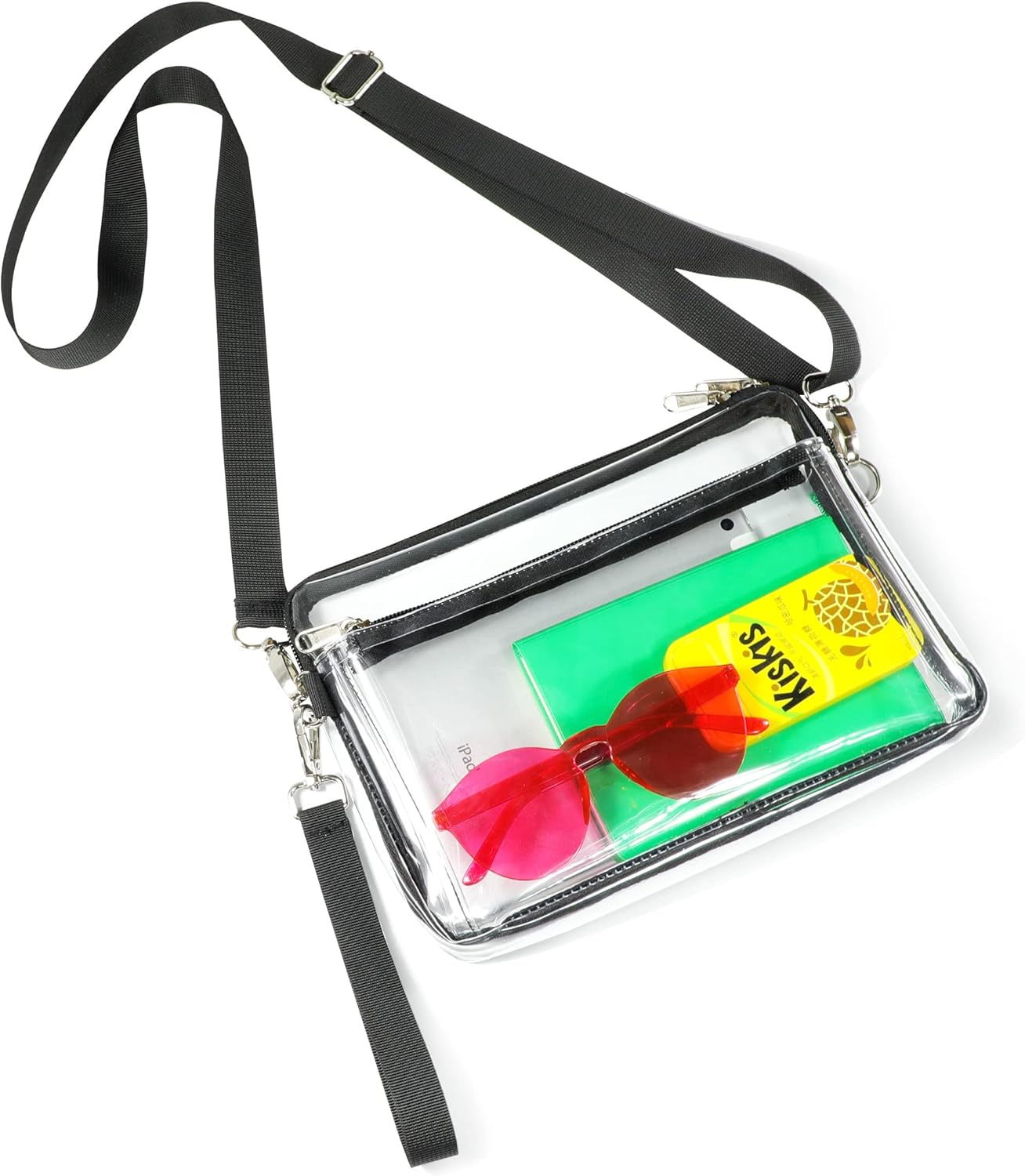 Mildbeer Bolso transparente aprobado por estadios de 10 x 8 pulgadas, bolsas transparentes medianas para conciertos, festivales y eventos en estadios