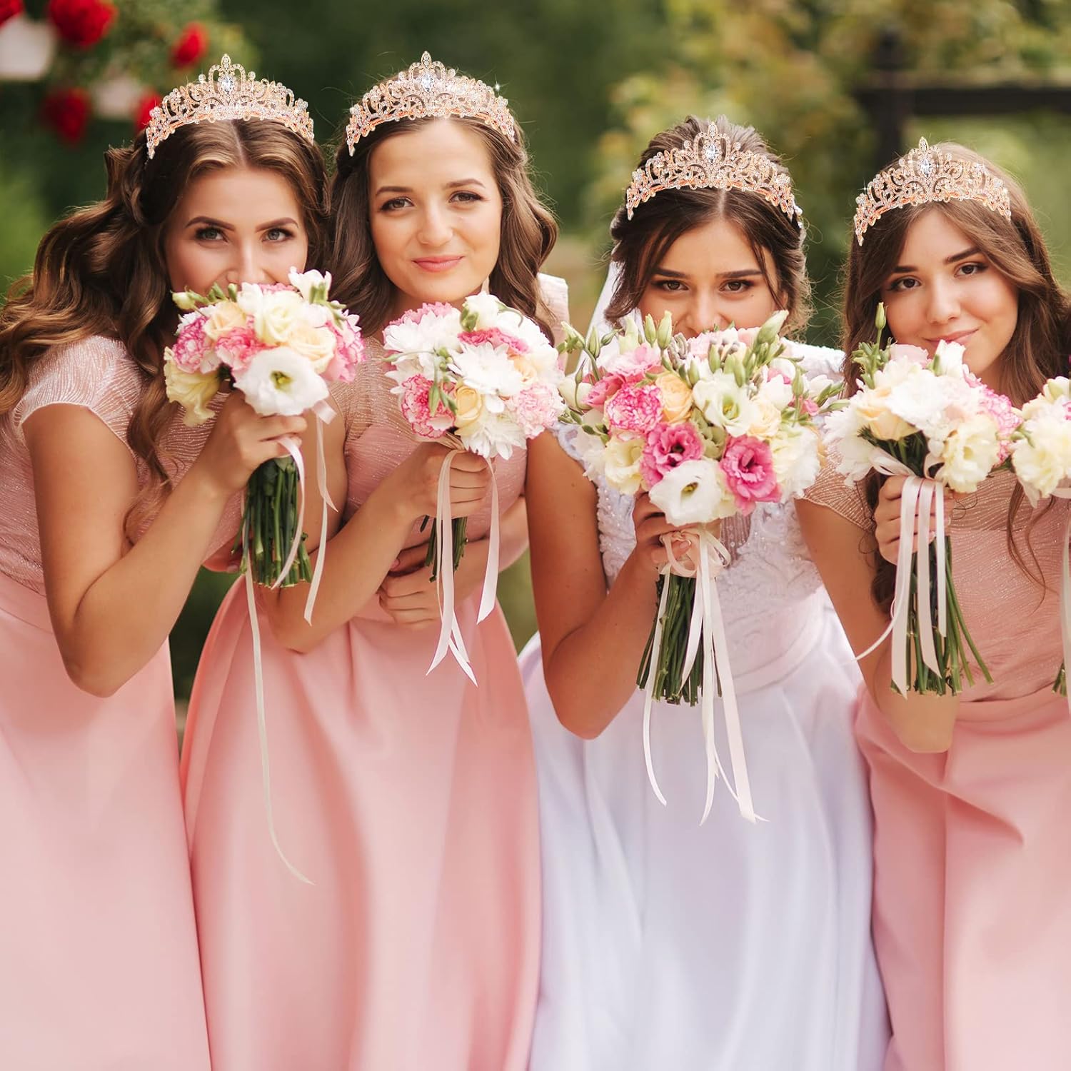 20 coronas de tiara de cristal, corona de princesa para mujeres y niñas, corona de cumpleaños con peines de diamantes de imitación, corona de