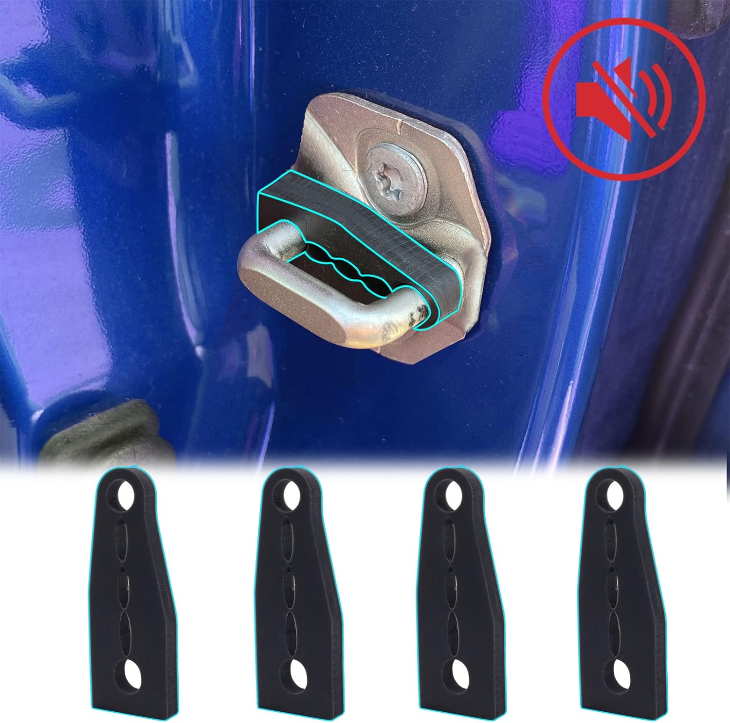 Cerradura de puerta de coche amortiguador para Ford Focus 3 Kuga 2 escape borde traqueteo gritos silenciosos ruido sordo insonorización