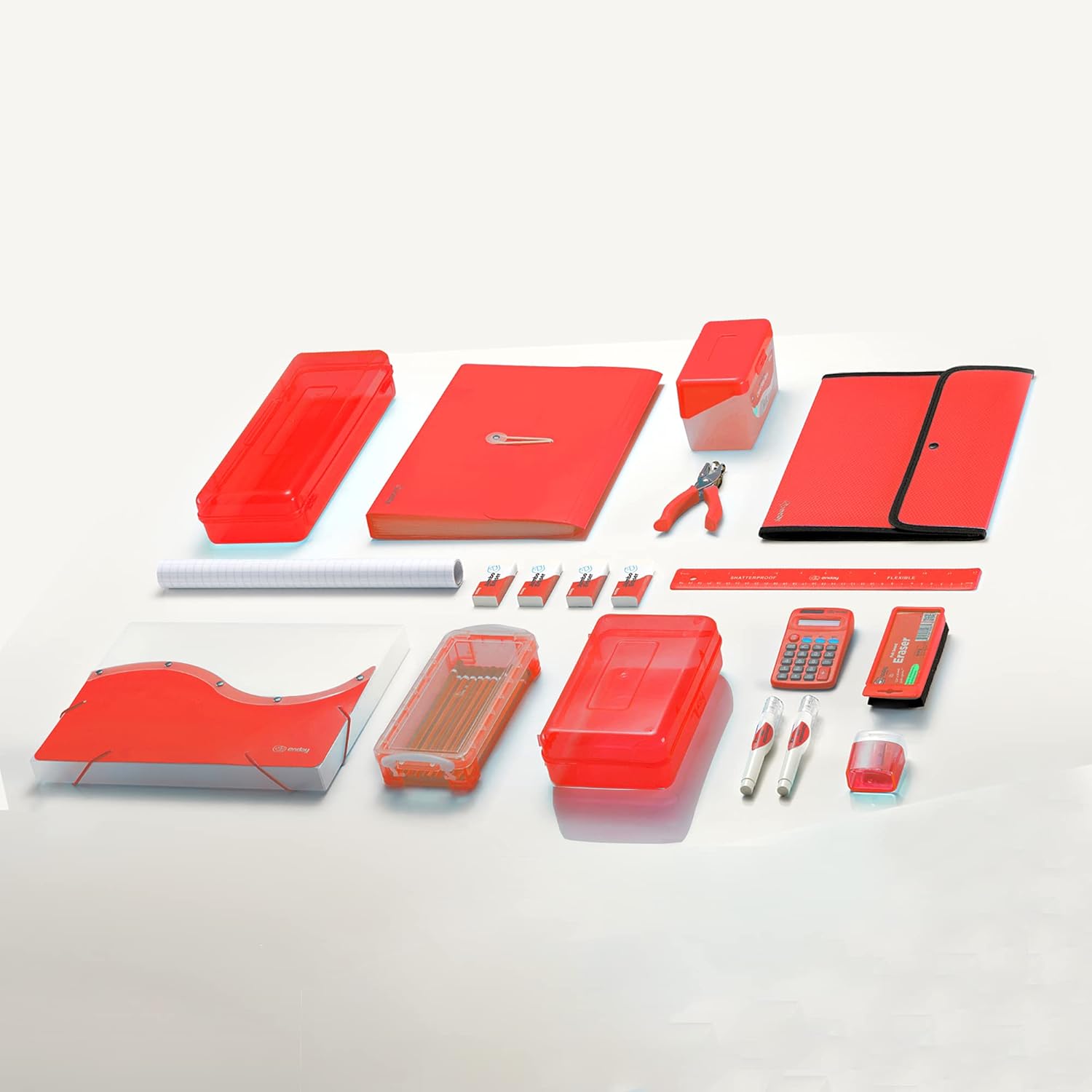 Portatarjetas de índice, color rojo, funda organizadora de tarjetas flash de 3 x 5, fichero de tarjeta de índice apilable con tapa abatible, tarjeta