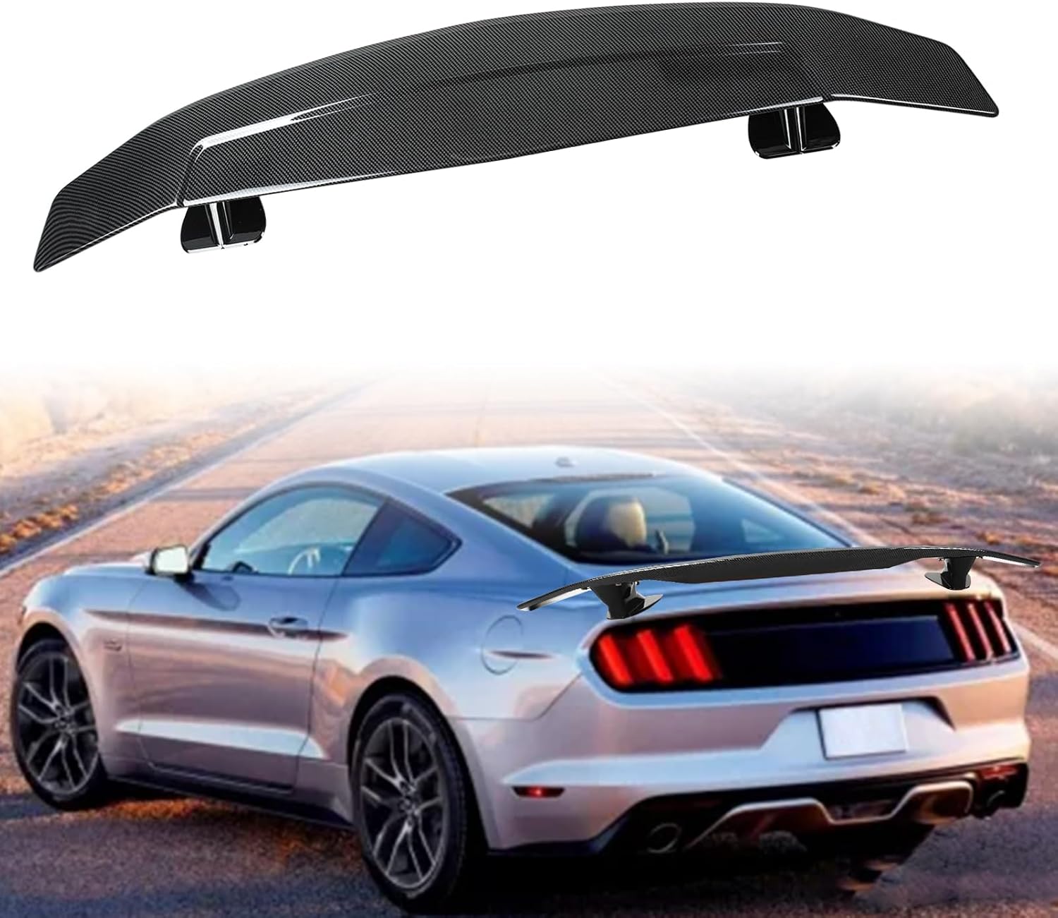 Alerón trasero universal de 46 pulgadas para automóviles, alerón universal de ala GT, alerón de carreras, alerón universal para maletero GT para