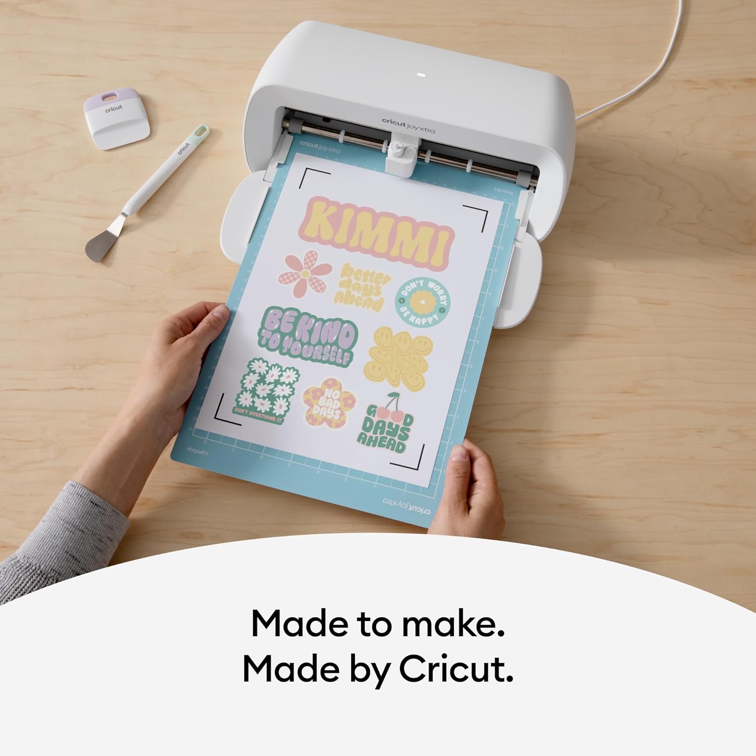 Cricut Papel adhesivo imprimible, tamaño carta de Estados Unidos, (8.5 x 11 pulgadas), papel adhesivo para impresora, compatible con Cricut Maker,