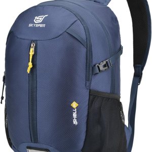 SKYSPER Mochila de senderismo plegable de 20 litros, mochila de viaje pequeña, ligera, plegable, para hombres y mujeres, mochilas de viaje, Azul SKYSPER Mochila de senderismo plegable de 20 litros, mochila de viaje pequeña, ligera, plegable, para hombres y mujeres, mochilas de viaje, Azul