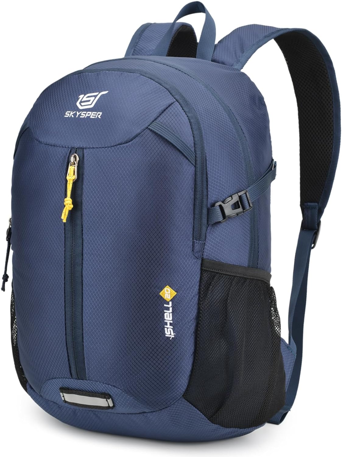 SKYSPER Mochila de senderismo plegable de 20 litros, mochila de viaje pequeña, ligera, plegable, para hombres y mujeres, mochilas de viaje, Azul