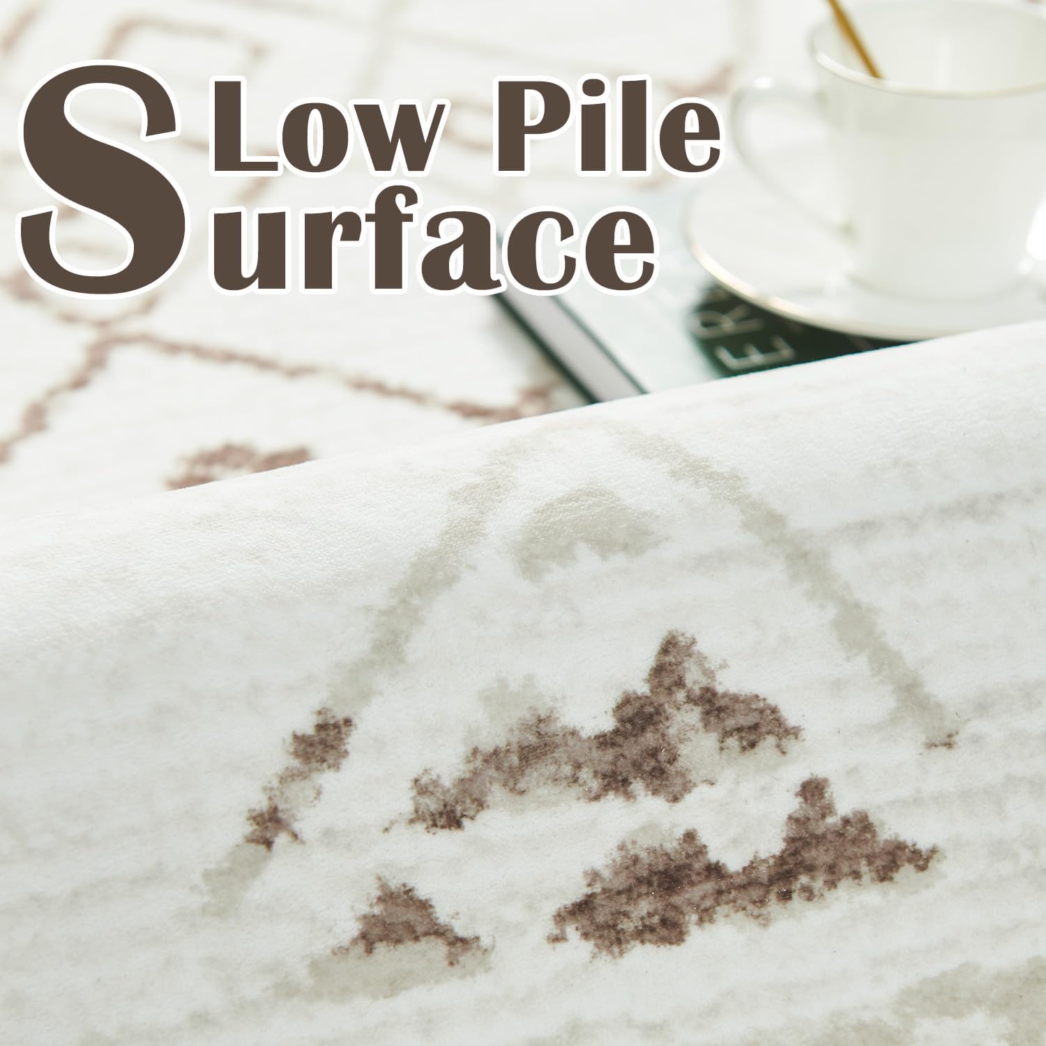 jinchan Alfombra marroquí de 2 x 5 pies, moderna, lavable, geométrica, antideslizante, suave, delgada, para dormitorio, baño, lavandería, sala de