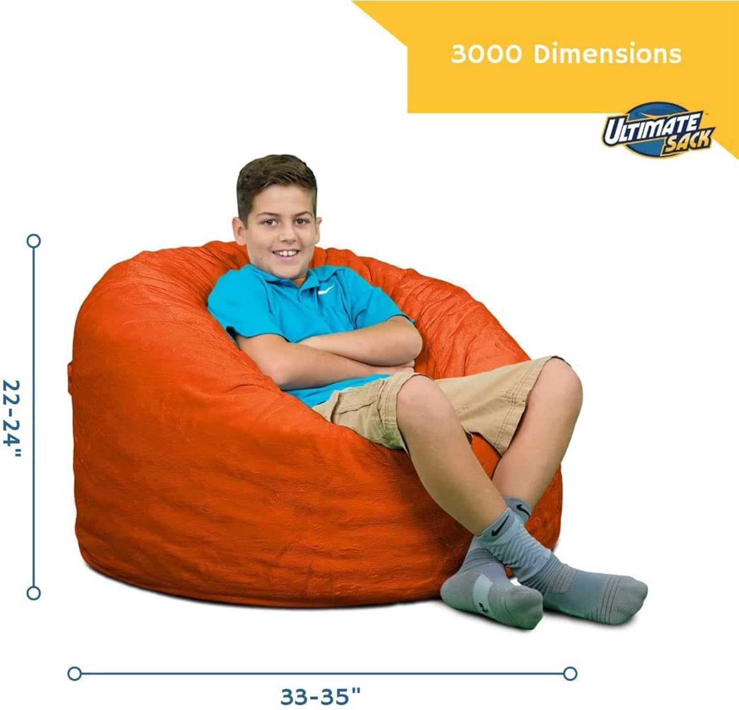 ULTIMATE SACK – Sillas tipo puff en varios tamaños y colores Muebles gigantes con relleno de espuma fundas lavables a máquina, costuras dobles