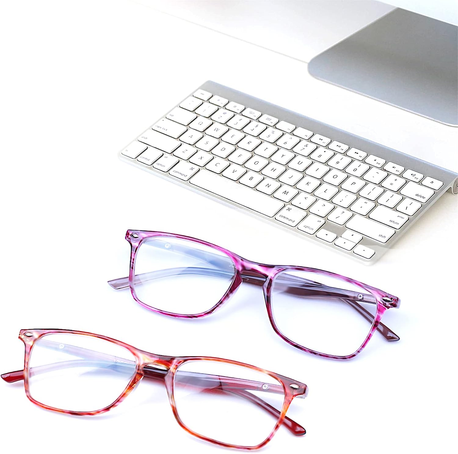JOSCHOO Paquete de 2 lentes progresivos de lectura multienfoque con bloqueo de luz azul para mujeres y hombres