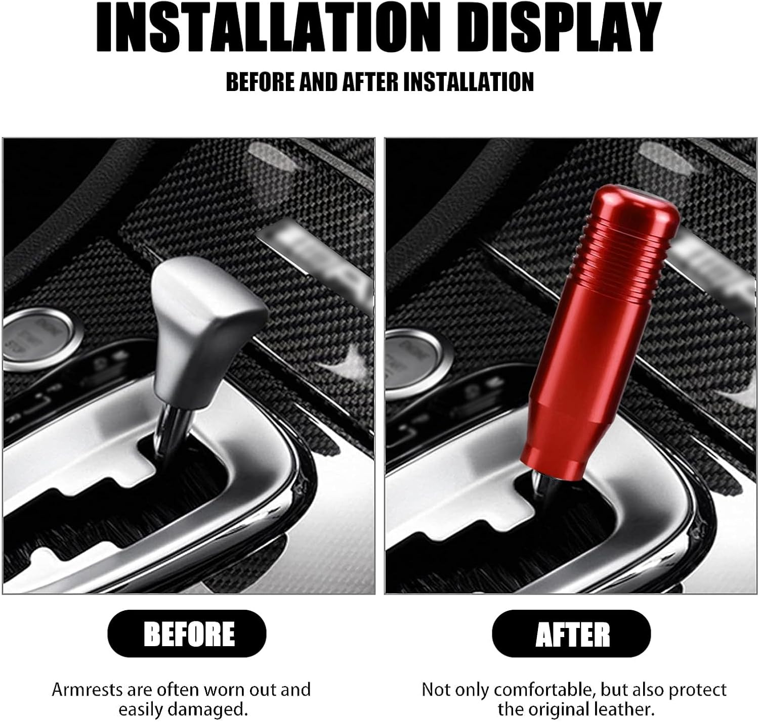 Pomos manuales para palanca de cambios de automóvil, con 3 adaptadores roscados, pomo de palanca de cambios de aleación de aluminio, universal para