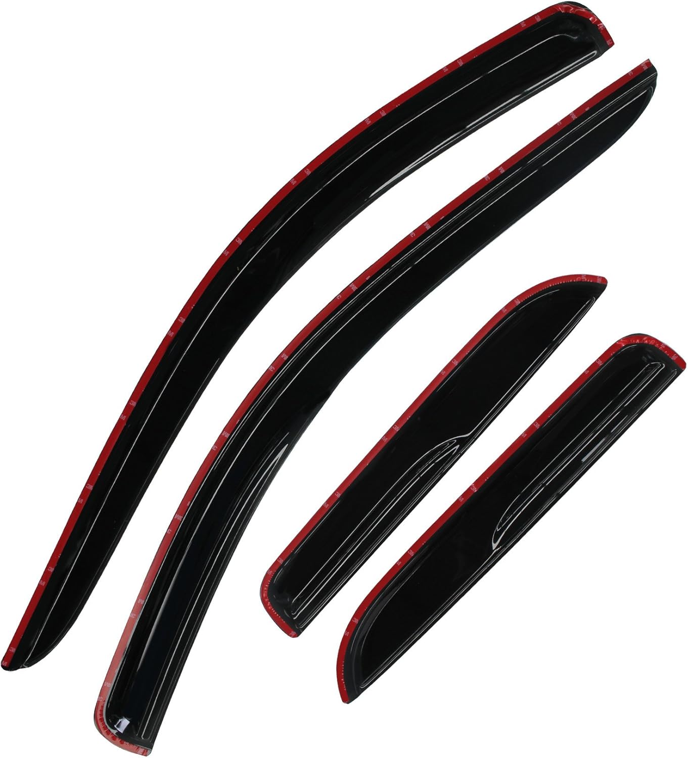 HAIHUA – 4 viseras deflectoras de ventana de ventilación para Ram 02-08 1500 y 03-09 2500 3500 Quad (Aka Crew) Cab estilo montaje exterior viento