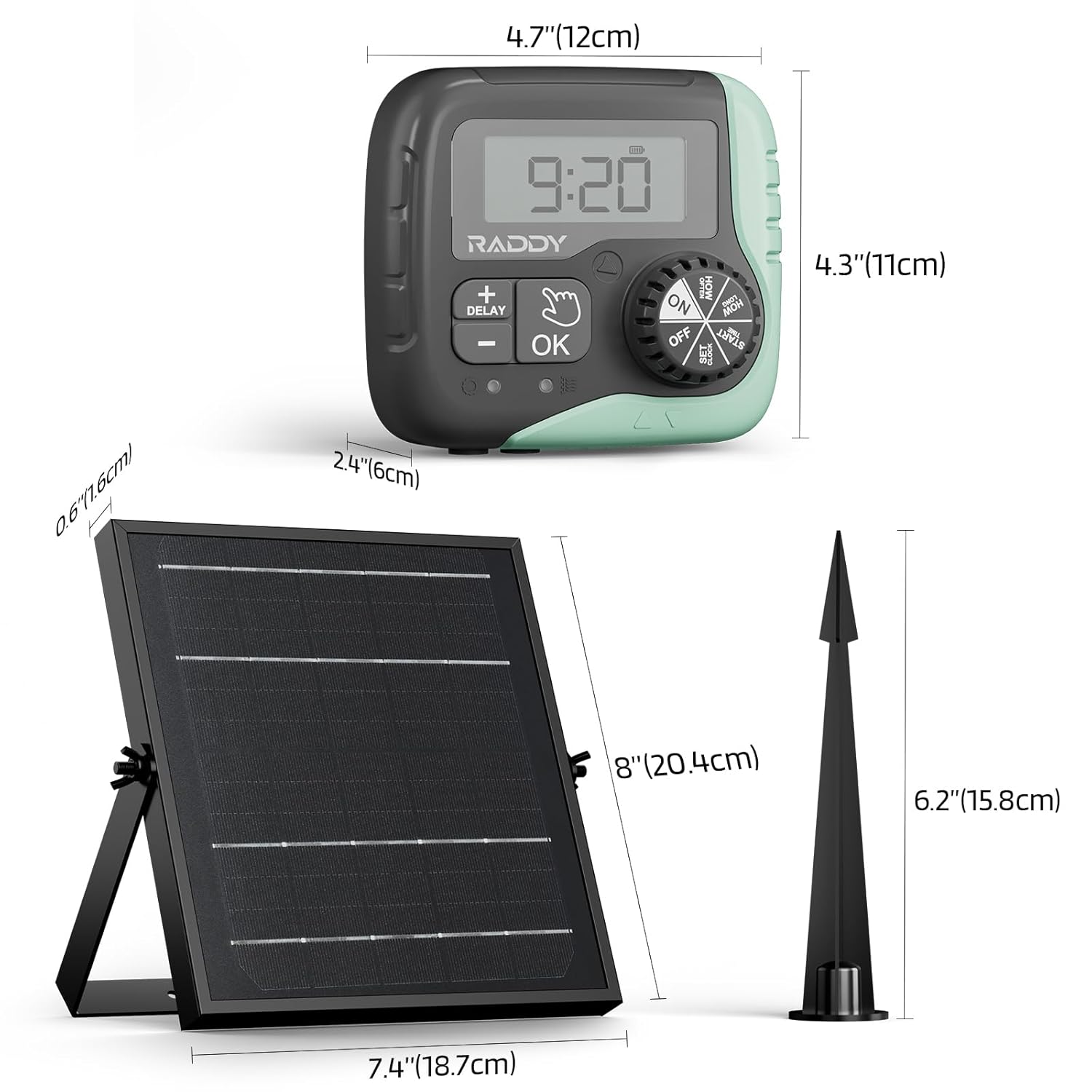 WS-1 Kit de riego por goteo, sistema de riego automático alimentado por energía solar de 5 W, temporizador de agua fácil de bricolaje para plantas