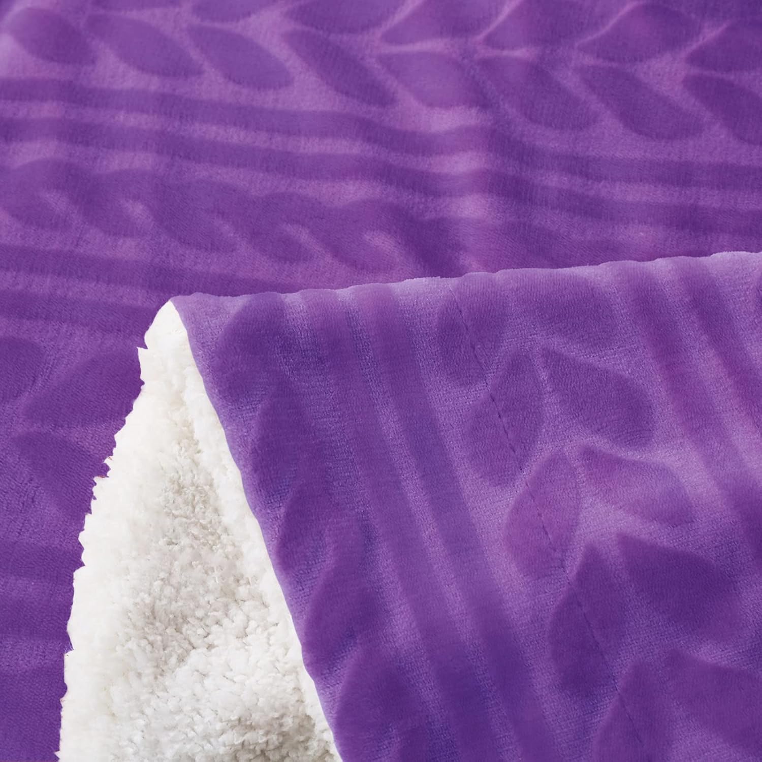 Exclusivo Mezcla Manta de cama de forro polar Sherpa tamaño Queen, manta cálida de terciopelo reversible para cama, sofá y sofá, 90 x 90 pulgadas,