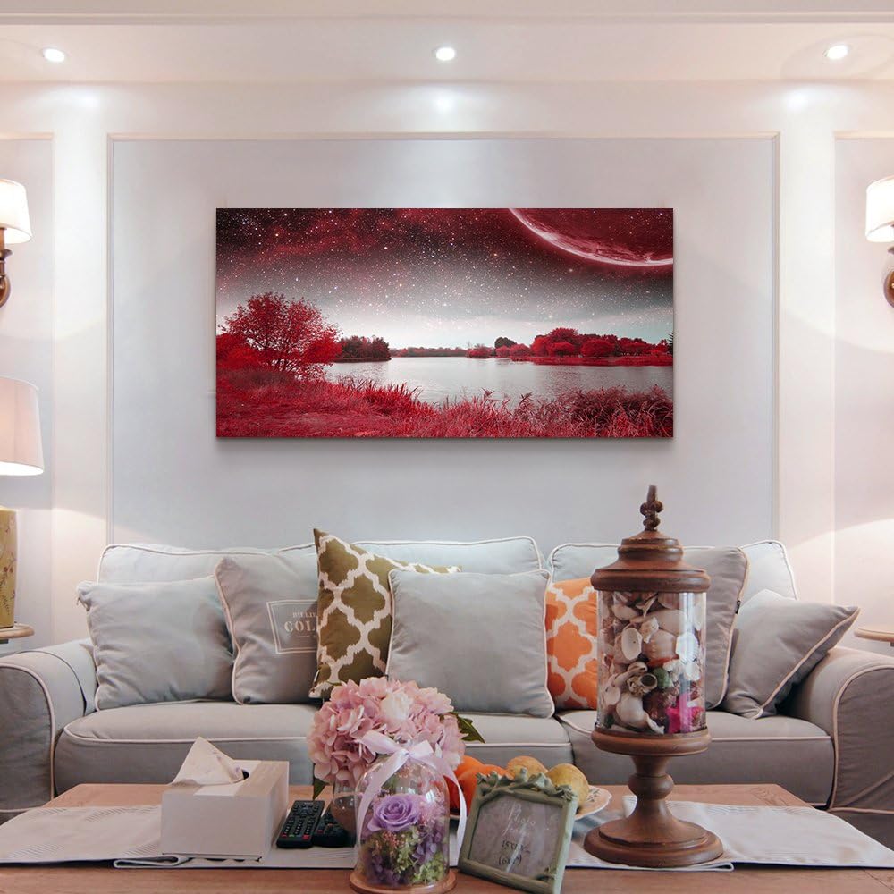 Arte de pared para sala de estar póster con impresión decorativa pintura de paisaje de playa, sol, hierba y océano decoración de habitación, cuarto