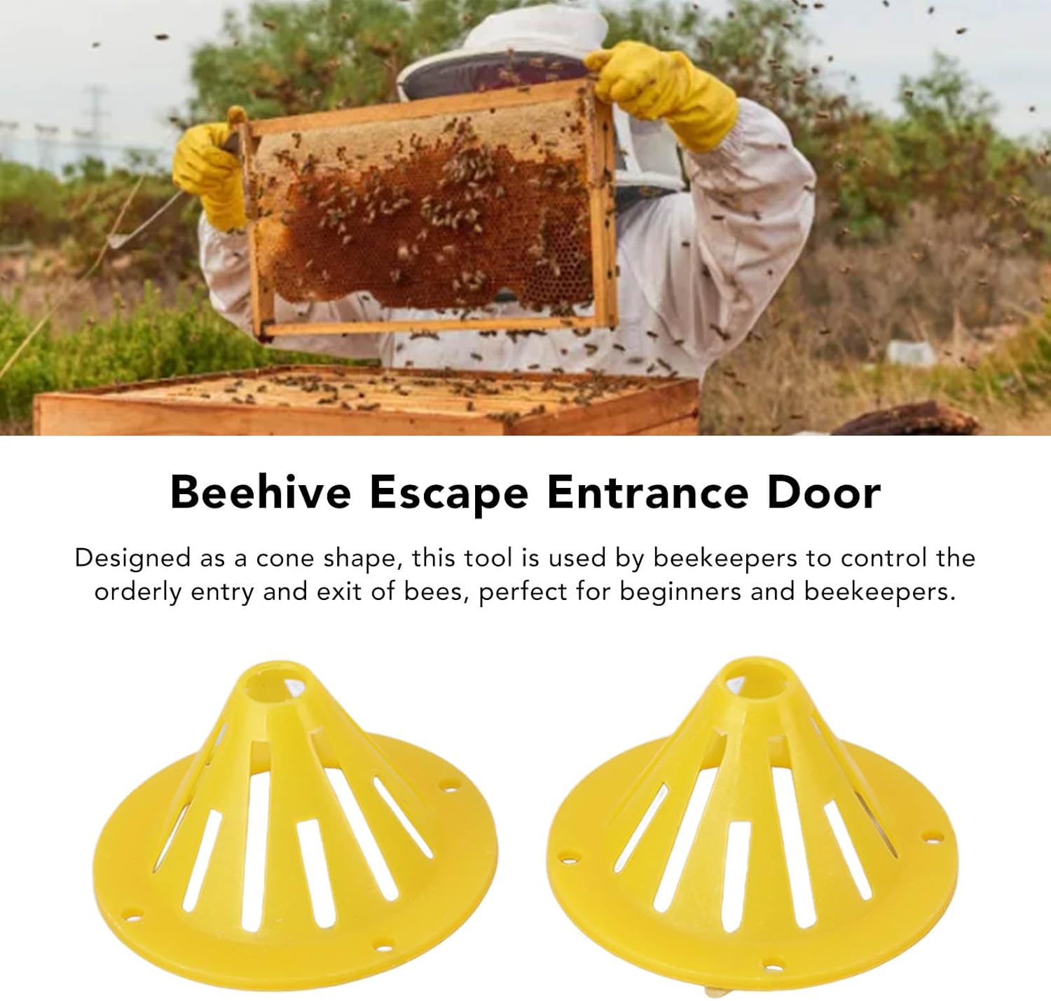TOPINCN 20 Pcs Beehive Entrance Exit Cone Gate Beekeeping Hive Export Escaper Accessories Tools Plastic Pack Gate Door Hive Beehive Packing Tools