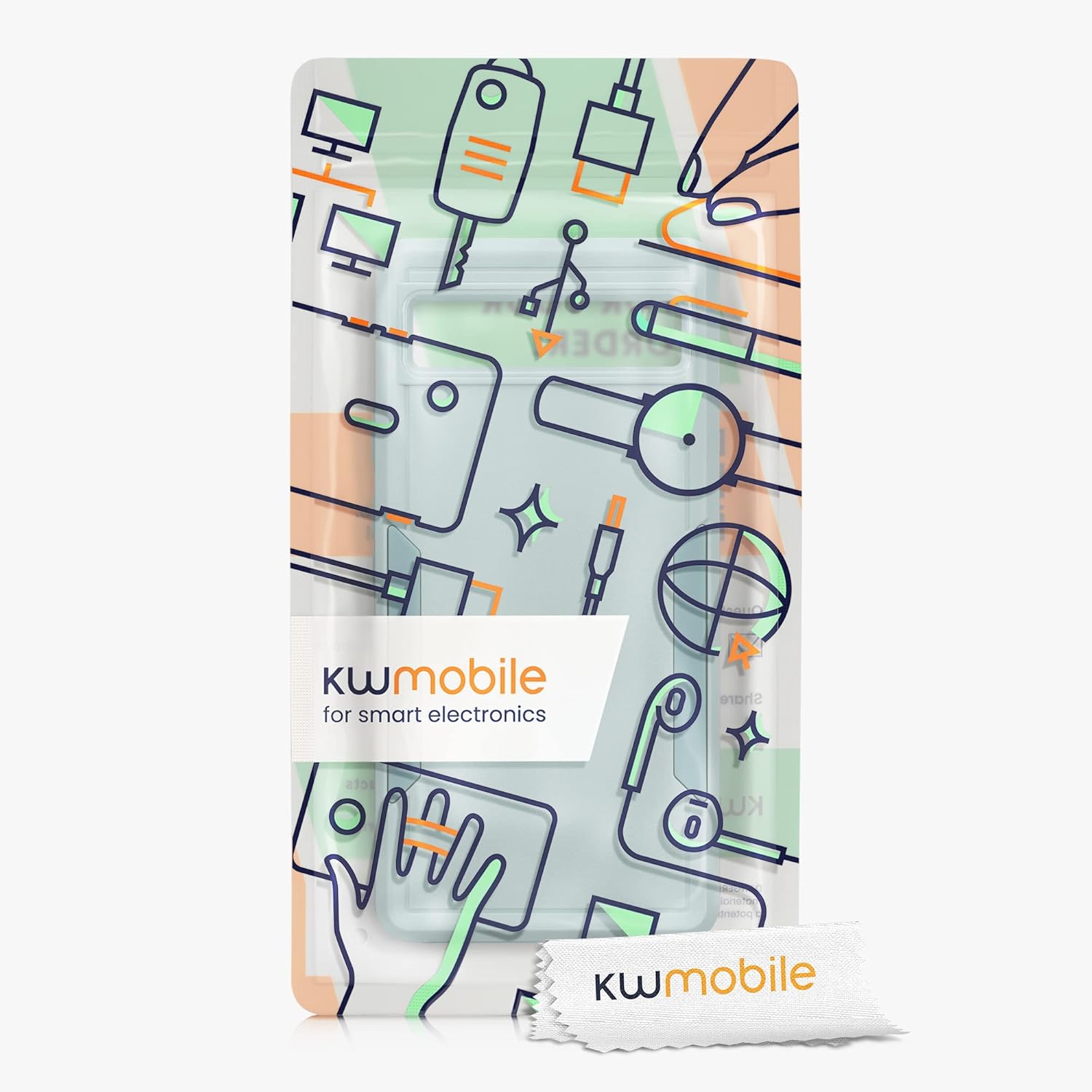 kwmobile Funda rígida compatible con Google Pixel 6a – Funda protectora de plástico y TPU para teléfono inteligente, color mentamenta