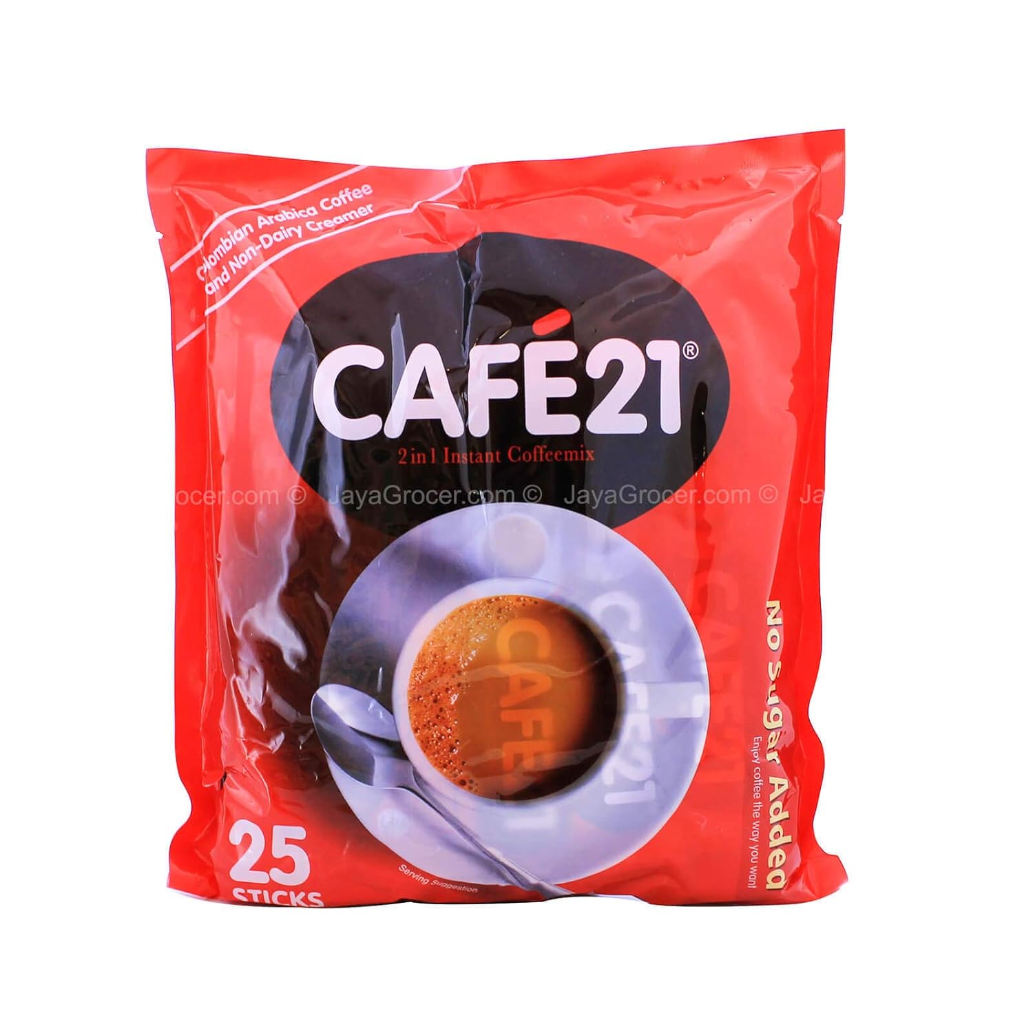 Paquete de 6 Cafe21 – Café instantáneo 2 en 1 sin azúcar añadido (6 x 25 sobres) Entrega exprés gratuita