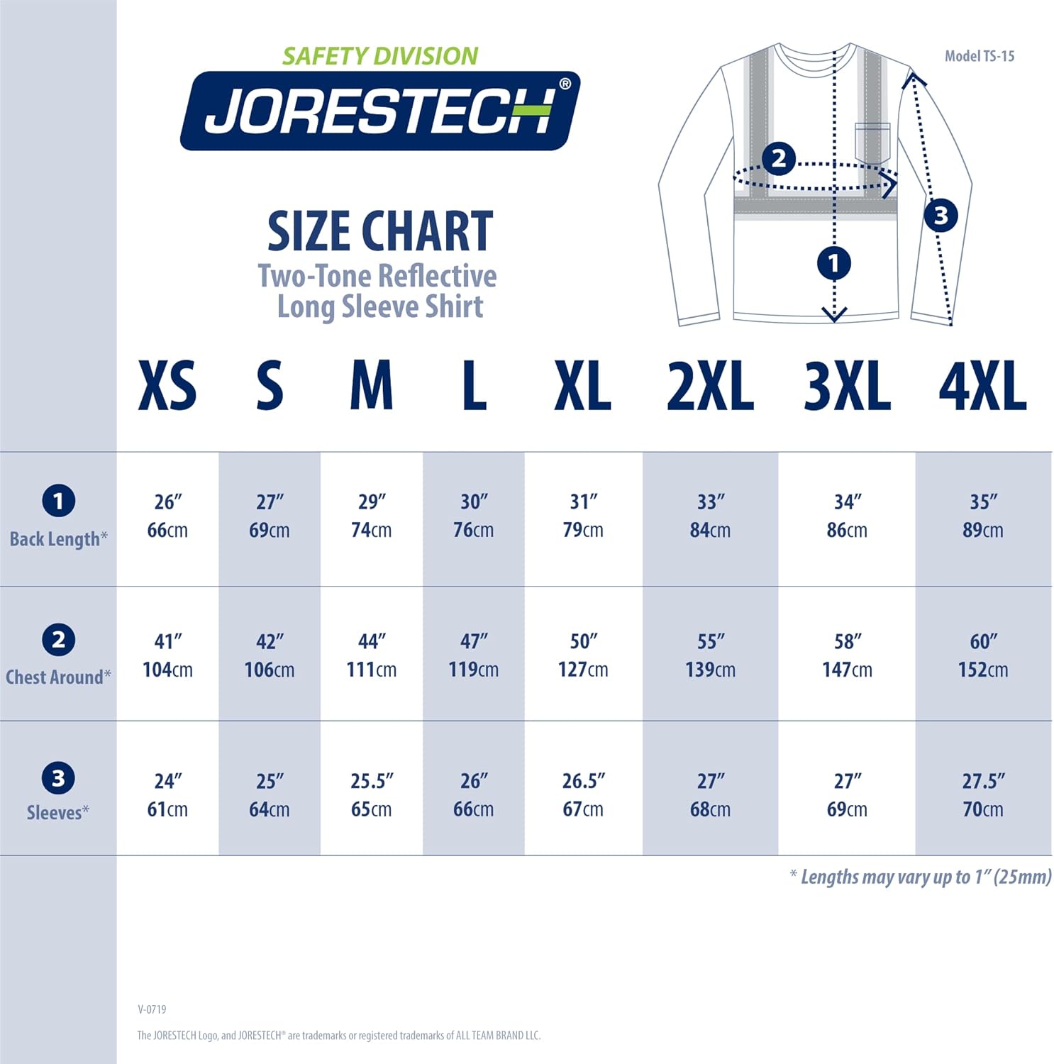 JORESTECH Camiseta de trabajo de manga larga de seguridad reflectante X en la parte posterior para alta visibilidad, cumple con ANSI y CSA