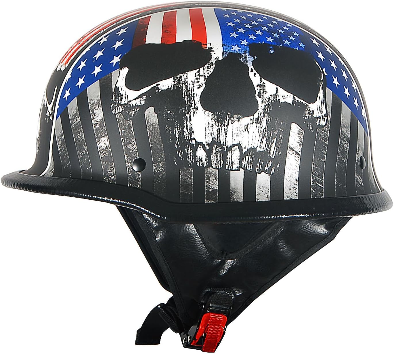 1Storm Casco de motocicleta de media cara estilo alemán aprobado por DOT HKY602