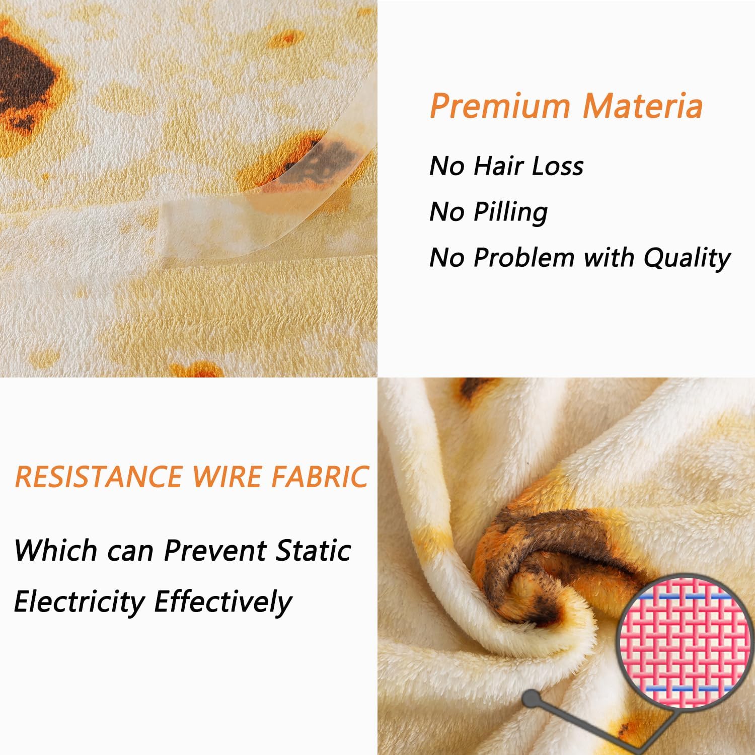 SOFTCARE Burritos – Manta de cama de forro polar de tortilla de 66 x 90 pulgadas con máscara de ojos y diadema para todas las estaciones, manta