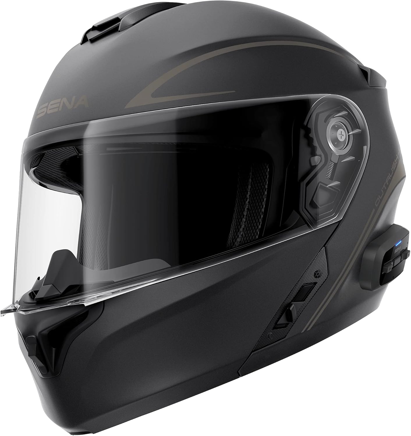 Sena Outrush – Casco modular de motocicleta Bluetooth con sistema de intercomunicación