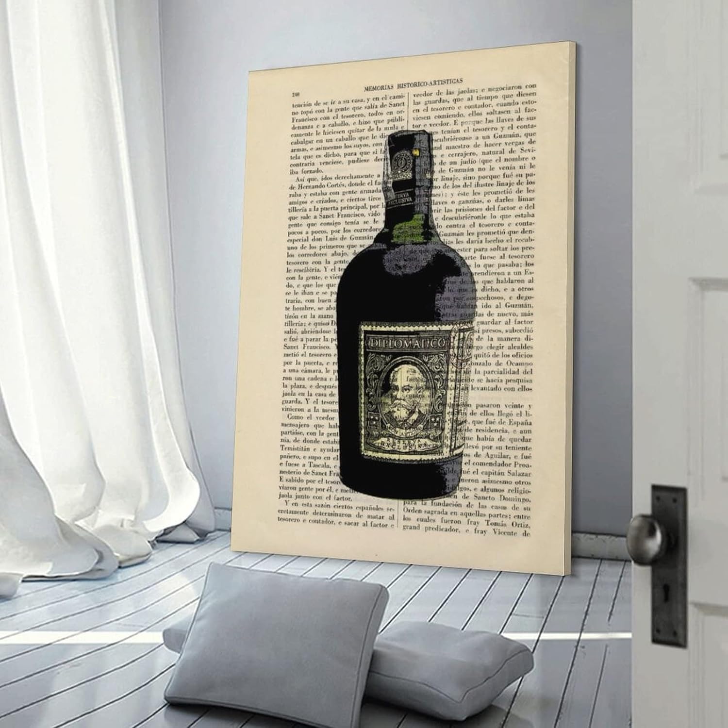 Botella de arte de Rum para decoración de cumpleaños, decoración de pared, póster decorativo de lienzo, arte de pared, póster de sala de estar,