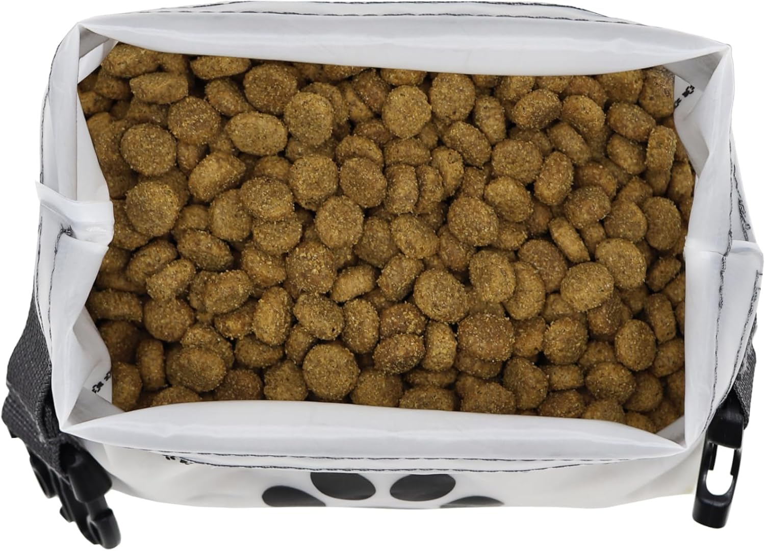 rezip Clip N’ Go Pet Bowl – Paquete de 2 bolsas plegables portátiles de almacenamiento de alimentos para perros y cuenco de alimentaciónagua, sin