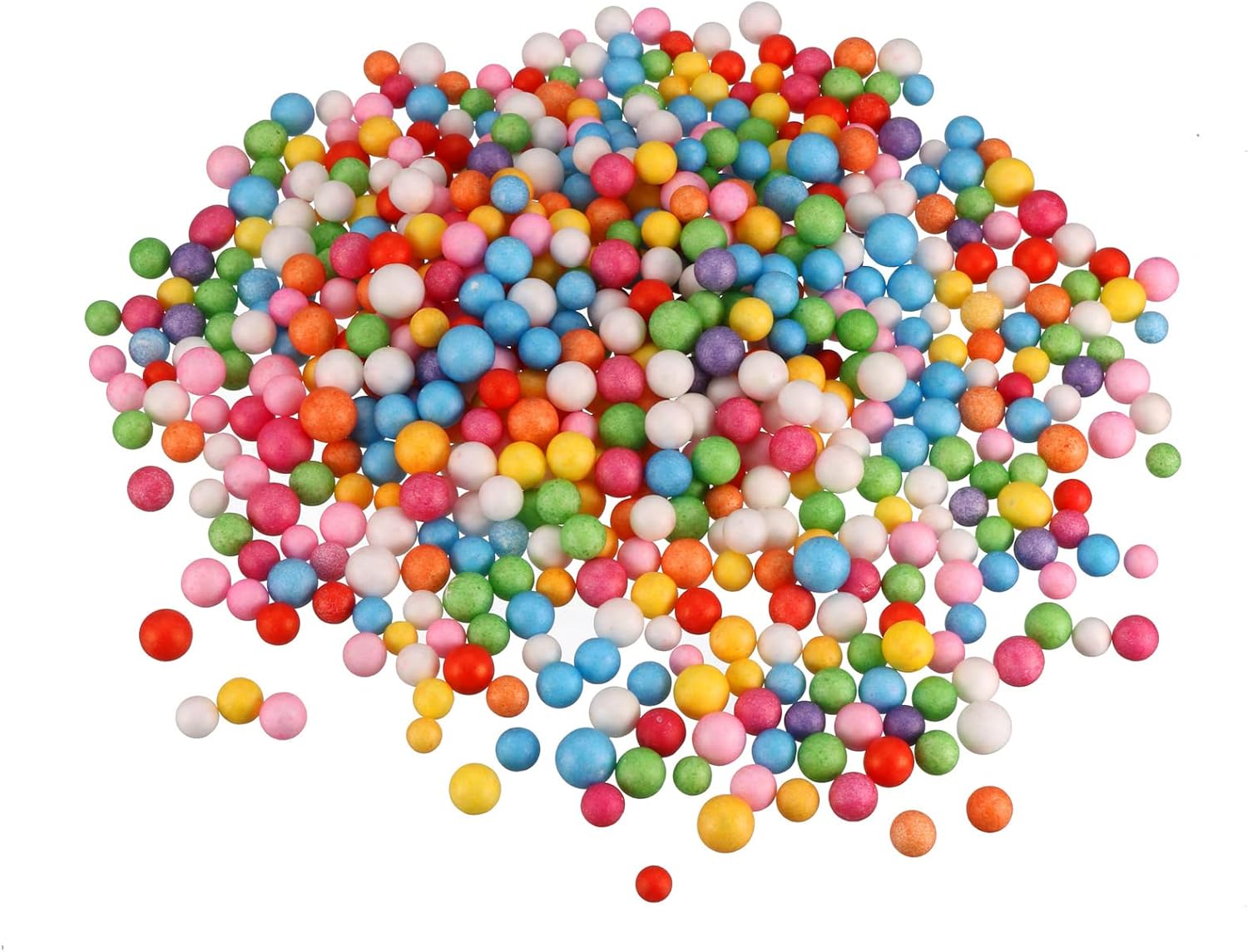 DMiotech Paquete de 4 bolas de espuma de 0.3 pulgadas, bolas redondas de espuma de poliestireno, colores mixtos para manualidades, arte, decoración