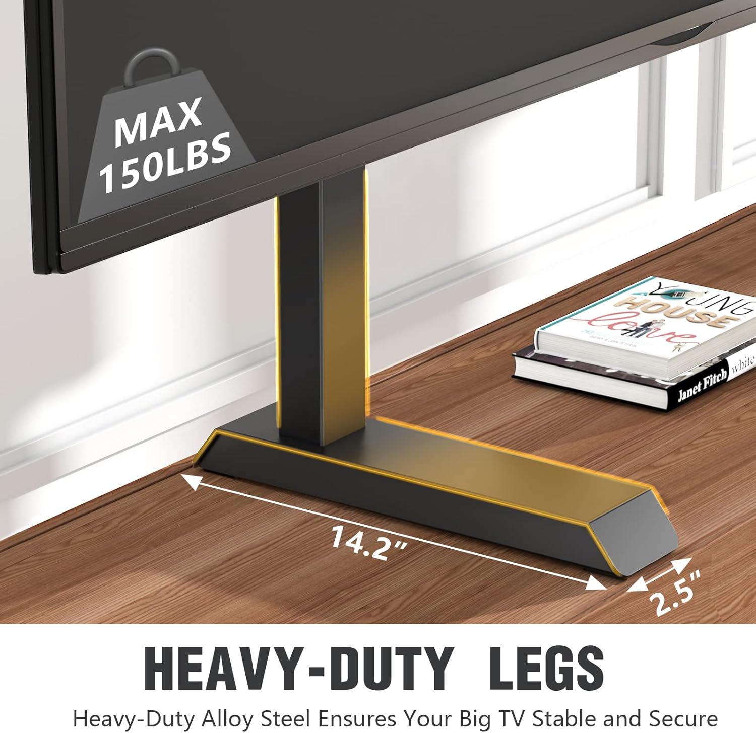 Patas universales para TV de mesa para televisores de plasma LCD LED OLED 4K de 55 a 90 pulgadas, soporte de TV moderno con soporte, soporte de